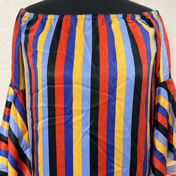 House of Harlow 1960 X Revolve Paloma Dress Top in Bari Stripe Multicolor Sz XS - Picture 5 of 15